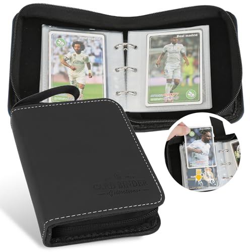 Foalgo 1-Pocket Trading Card Binder – 80-Card Album Folder for MTG, Yu-Gi-Oh, Baseball Cards (Black)