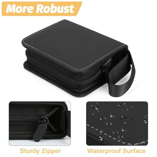 Foalgo 1-Pocket Trading Card Binder – 80-Card Album Folder for MTG, Yu-Gi-Oh, Baseball Cards (Black)