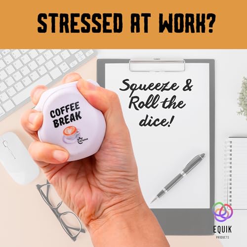 Foam Stress Relief Dice – Squeeze Cube for Hand Exercise & Desk Fun – 2.2 Inch