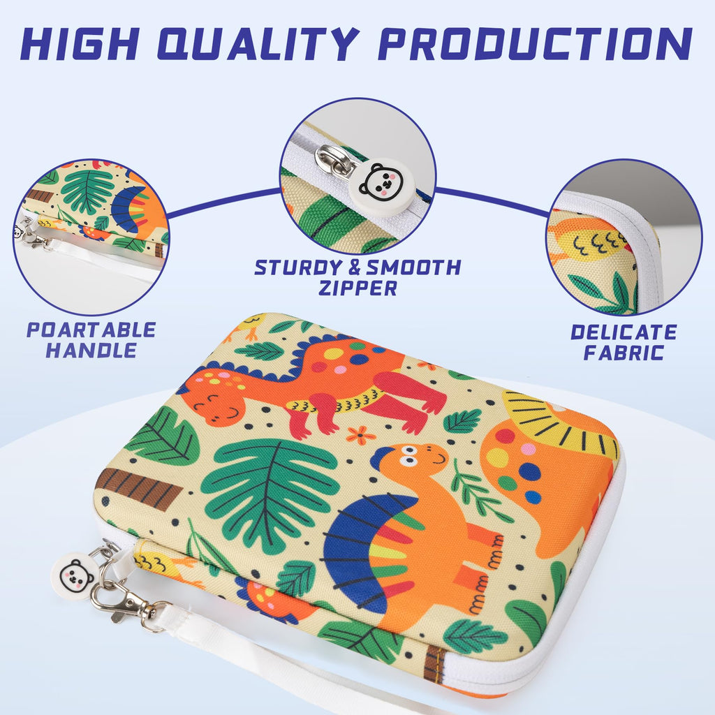 Fonwill 80-Pocket Yoto Card Case – Portable Binder with Zipper, Wildlife Design