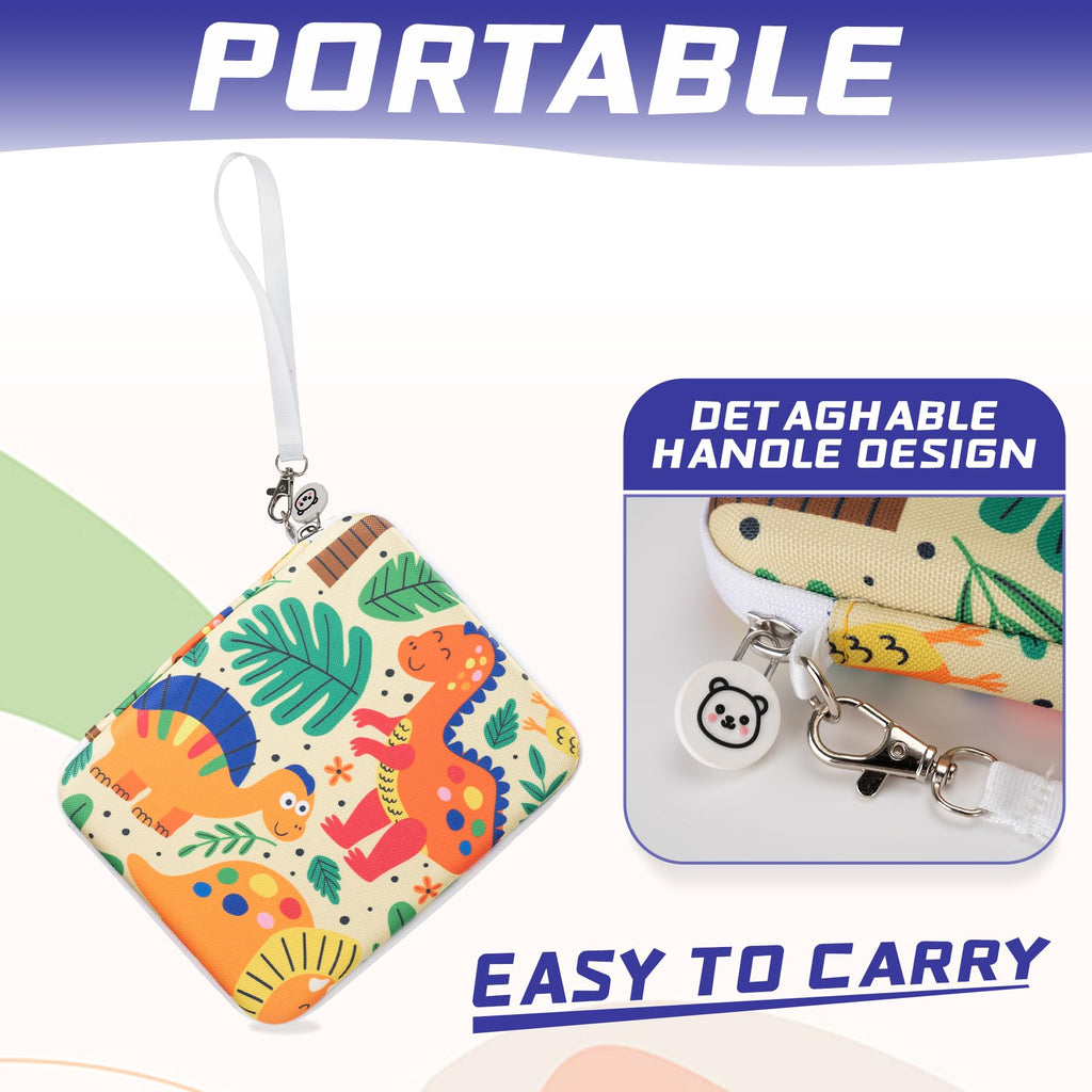 Fonwill 80-Pocket Yoto Card Case – Portable Binder with Zipper, Wildlife Design
