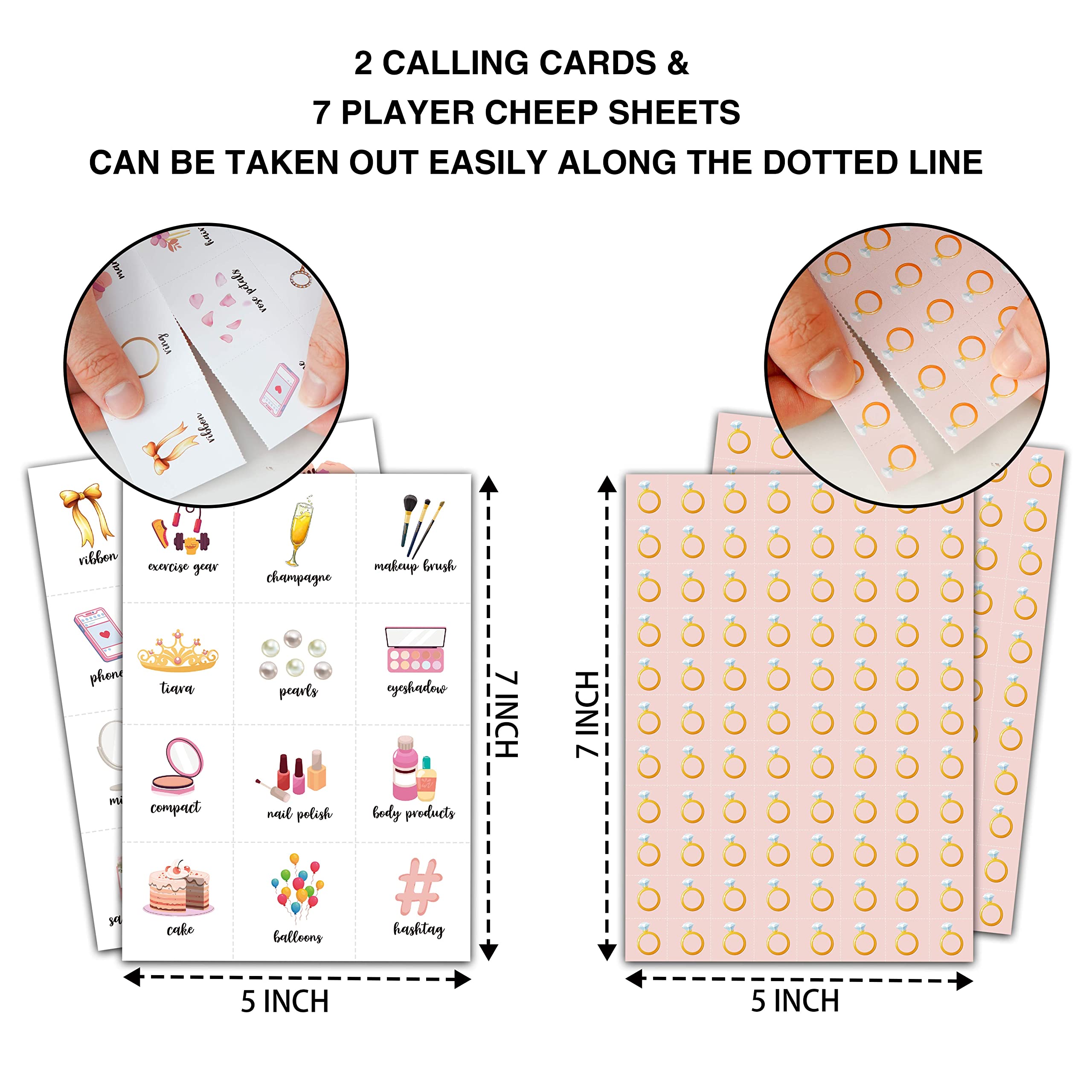 Foosproea Bridal Bingo Cards – 24 Unique Cards & Chips for Wedding Shower Games