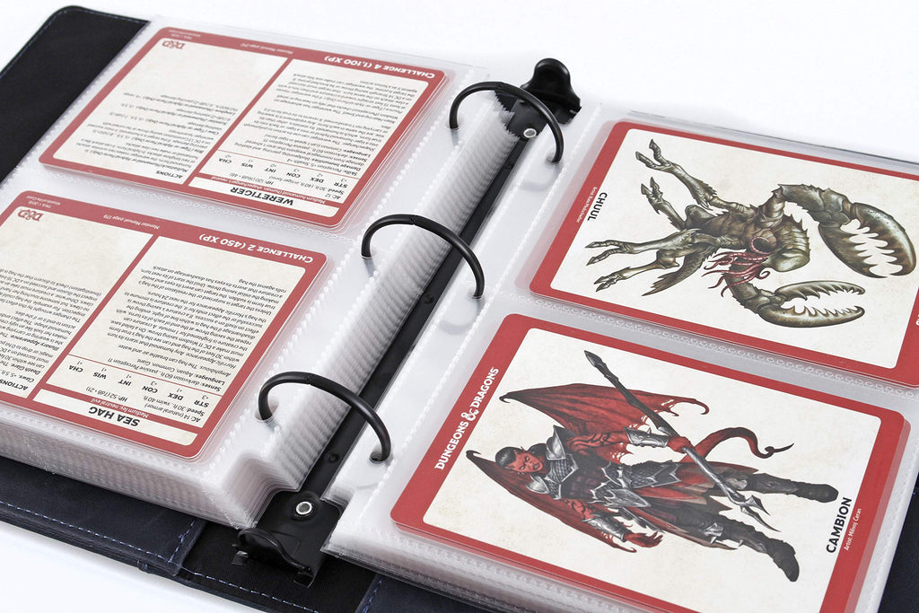 Forged Dice Co. 2 Pocket Pages - 30 Pack - 6x8 Inch Page - 3.75x5.25 Pockets for Mini Binder, Monster Cards, Index Cards, Photos