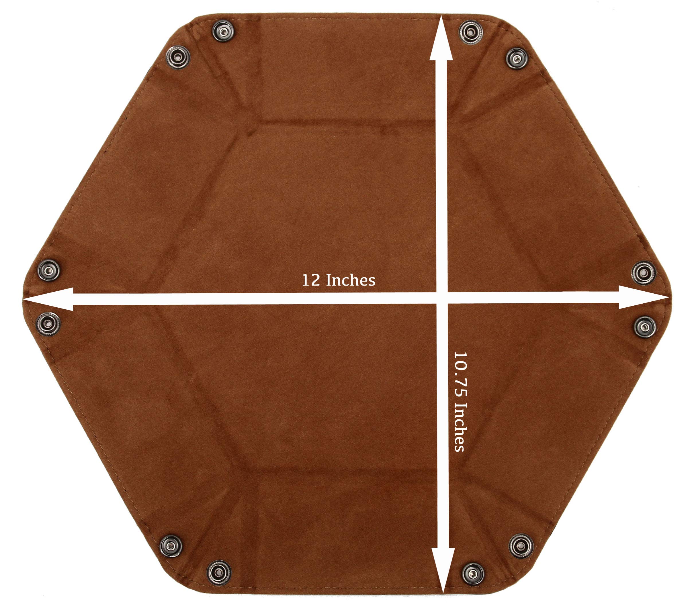 Forged Dice Co. Folding Dice Tray – 6.5-Inch Hexagonal Rolling Tray with Black Dragon Hide and Velvet Interior