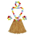 Fortuning's JDS Hawaiian Hula Dancer Grass Skirt and Flower Costume Set for Tropical Parties