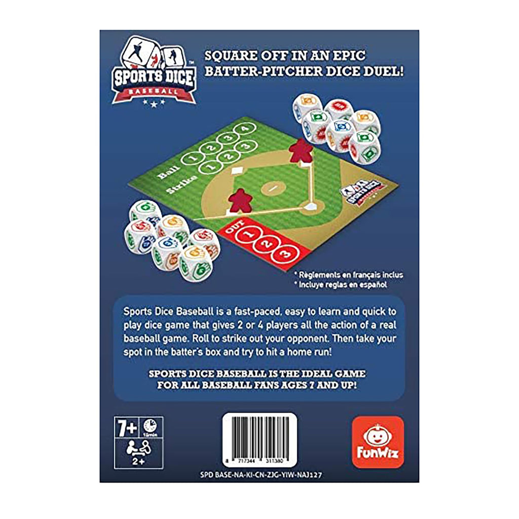 FoxMind Baseball Sport Dice Game – Fast-Paced Dice Duel for 2-4 Players, Ages 7+