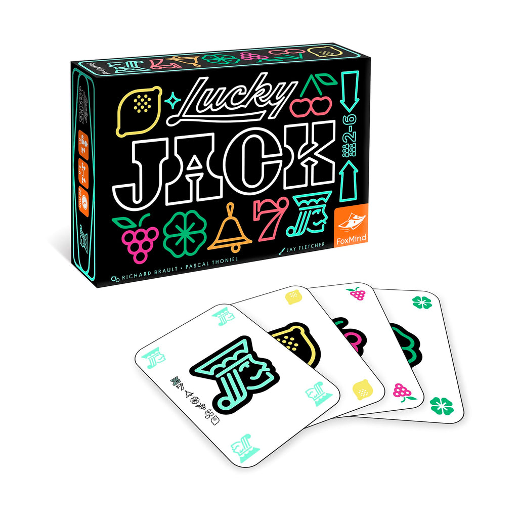 Foxmind Lucky Jack Strategy Card Game – Fast 20-Minute Casino Card Game for 2-6 Players Ages 8+