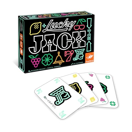 Foxmind Lucky Jack Strategy Card Game – Fast 20-Minute Casino Card Game for 2-6 Players Ages 8+