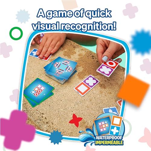 FoxMind Match Madness Flip: Travel-Sized Pattern Matching Puzzle Game with Waterproof Tiles and Cards
