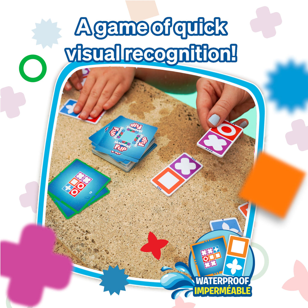 FoxMind Match Madness Flip: Travel-Sized Pattern Matching Puzzle Game with Waterproof Tiles and Cards