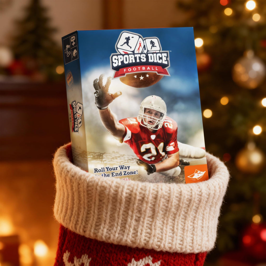 FoxMind Sports Dice Football - Fast-Paced Dice Game for 2 or 4 Players, Ages 7+