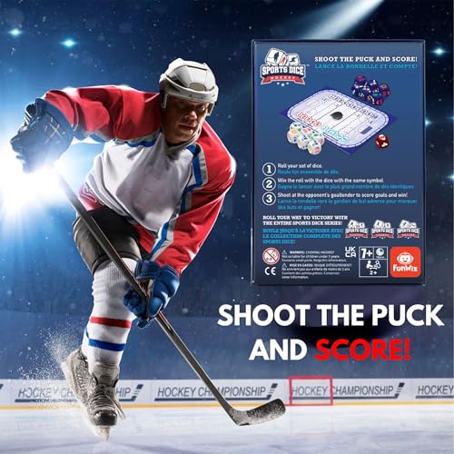 FoxMind Sports Dice Hockey Board Game – Fast-Paced Dice Duel for 2–4 Players