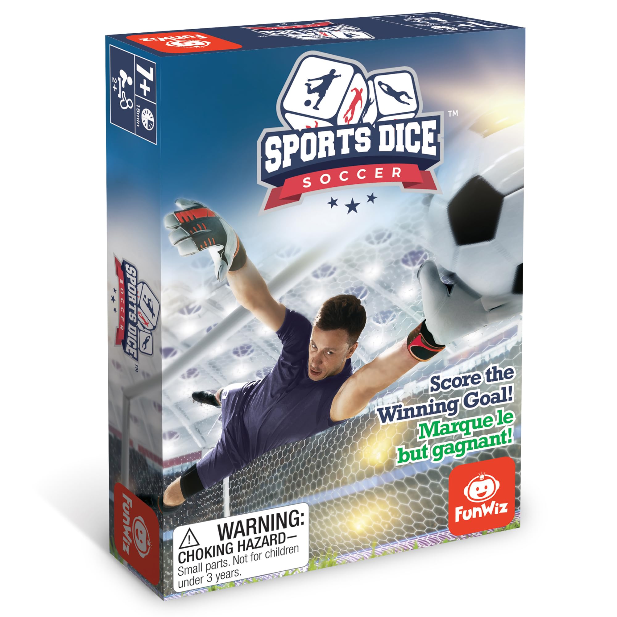 FoxMind Sports Dice Soccer – Fast-Paced Dice Board Game for 2-4 Players Ages 7+