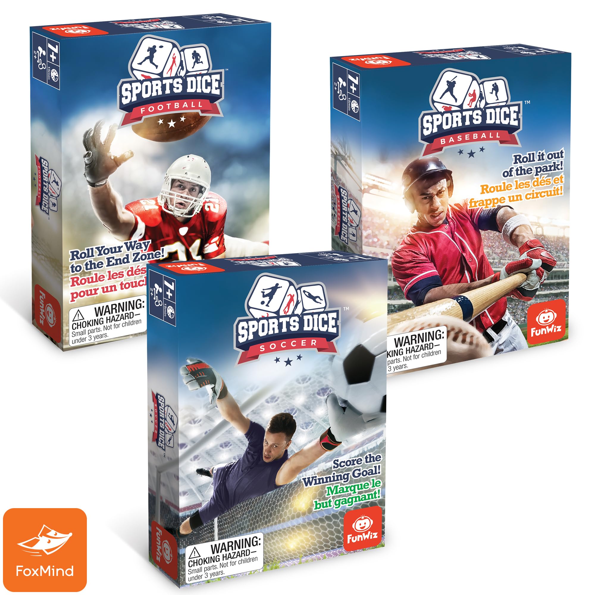 FoxMind Sports Dice Soccer – Fast-Paced Dice Board Game for 2-4 Players Ages 7+