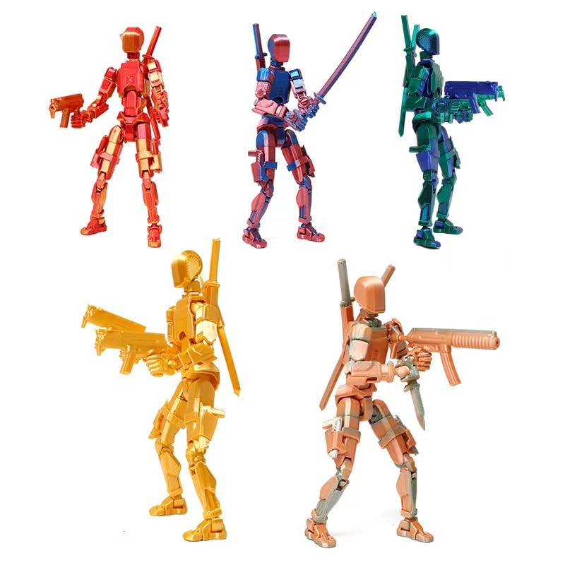FoxVilla Pre-Assembled T13 Titan 13 3D Printed Action Figure – Dummy 13 Toy (Assembled, PETG/PLA)