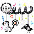FQKIOMY Black and White High Contrast Baby Toys – Hanging Car Seat & Stroller Toy for Newborns 0-6 6-12 Months