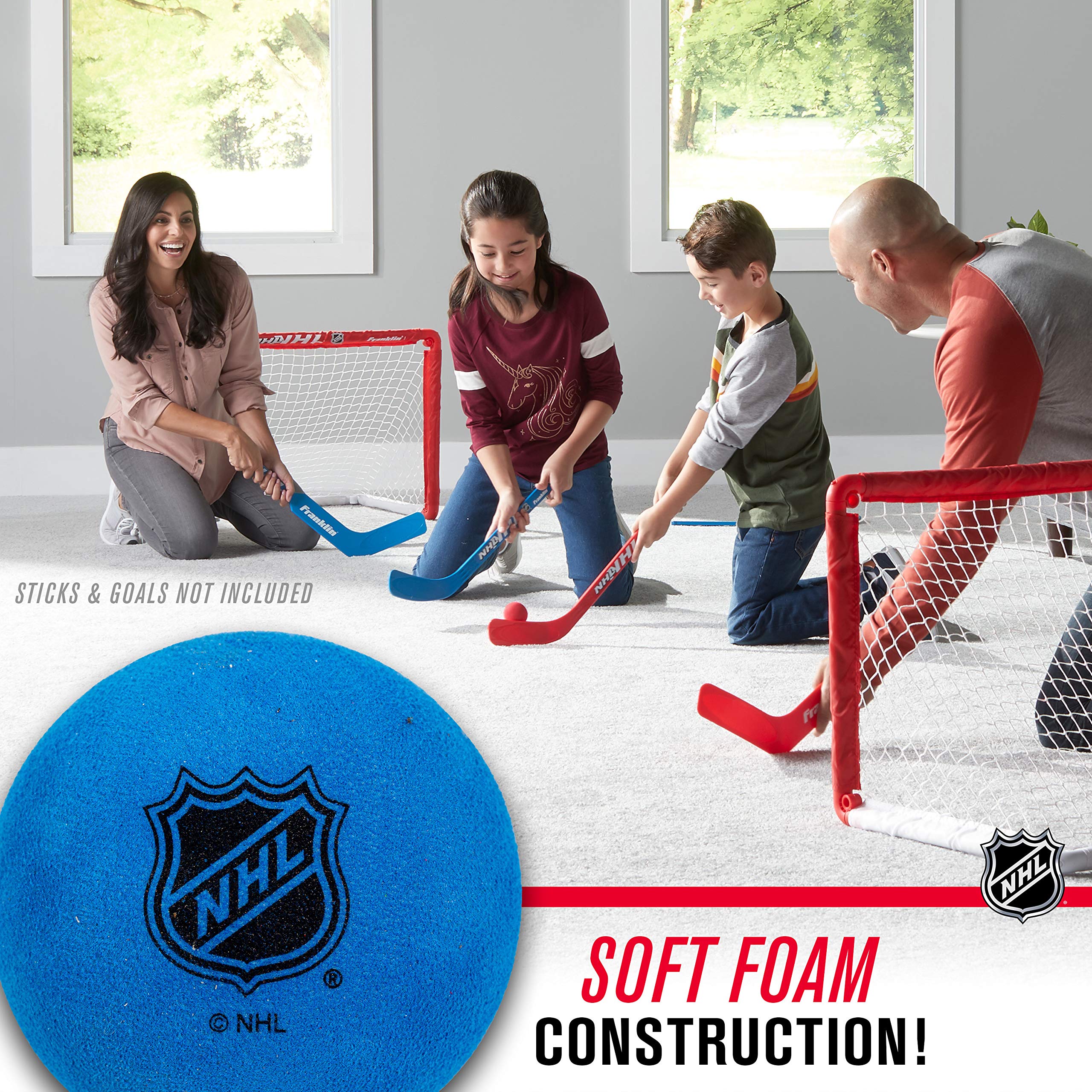 Franklin NHL Foam Mini Hockey Balls - 12 Pack for Kids Indoor Play