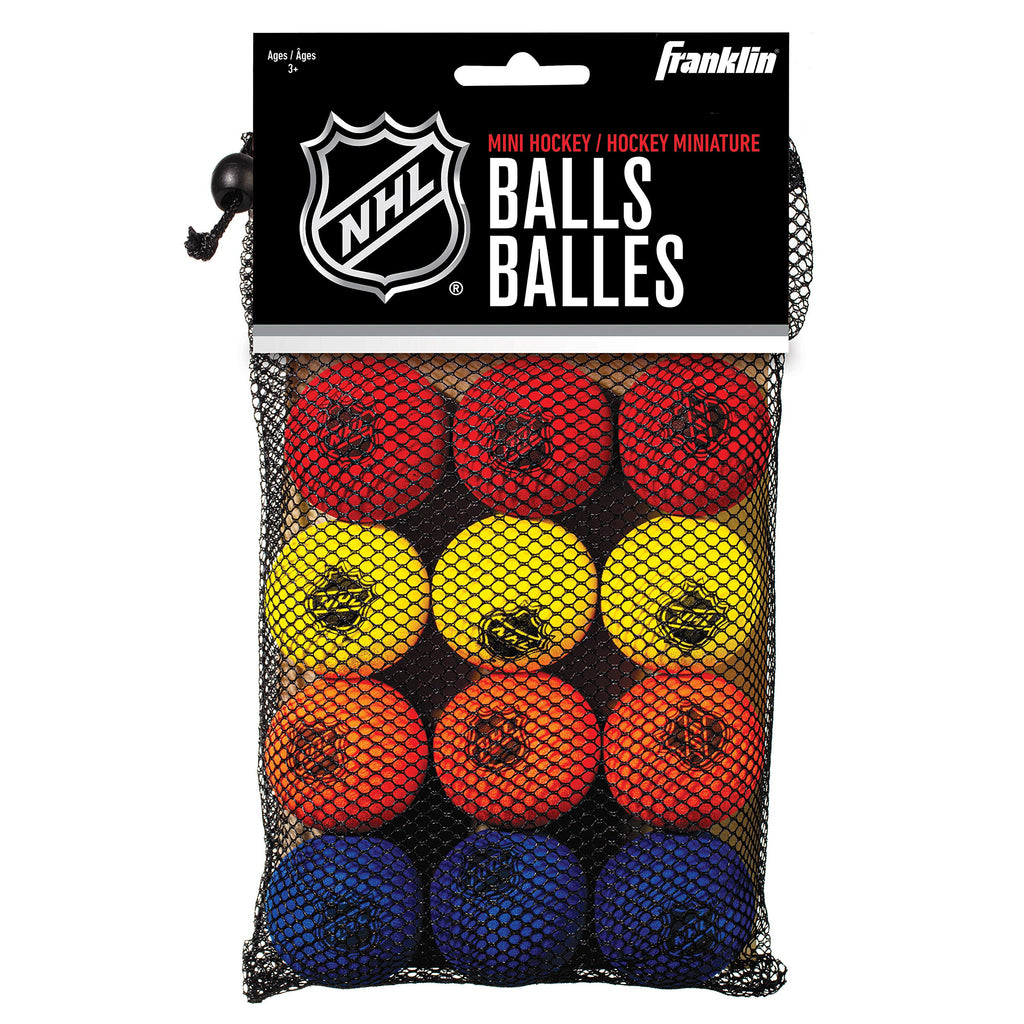 Franklin NHL Foam Mini Hockey Balls - 12 Pack for Kids Indoor Play