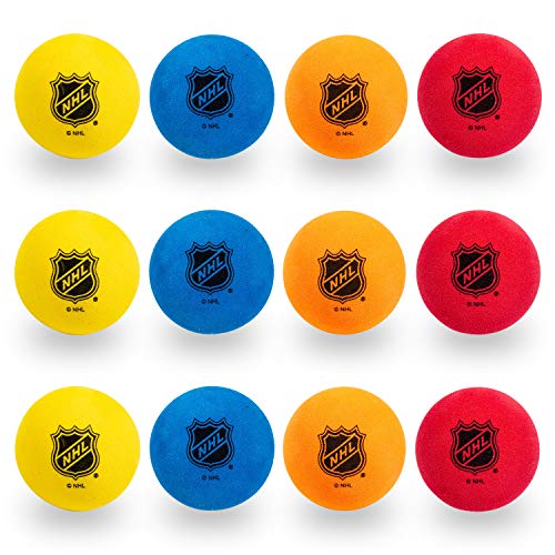 Franklin NHL Foam Mini Hockey Balls - 12 Pack for Kids Indoor Play