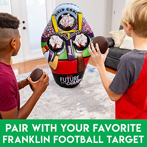 Franklin Sports Kids Mini Footballs Set – 3 Inflatable 6-Inch Toy Footballs with Air Pump