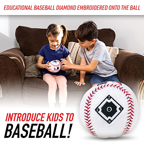 Franklin Sports MyFirst Soft Plush Baseball – 4-Inch Stuffed MLB Toy for Kids