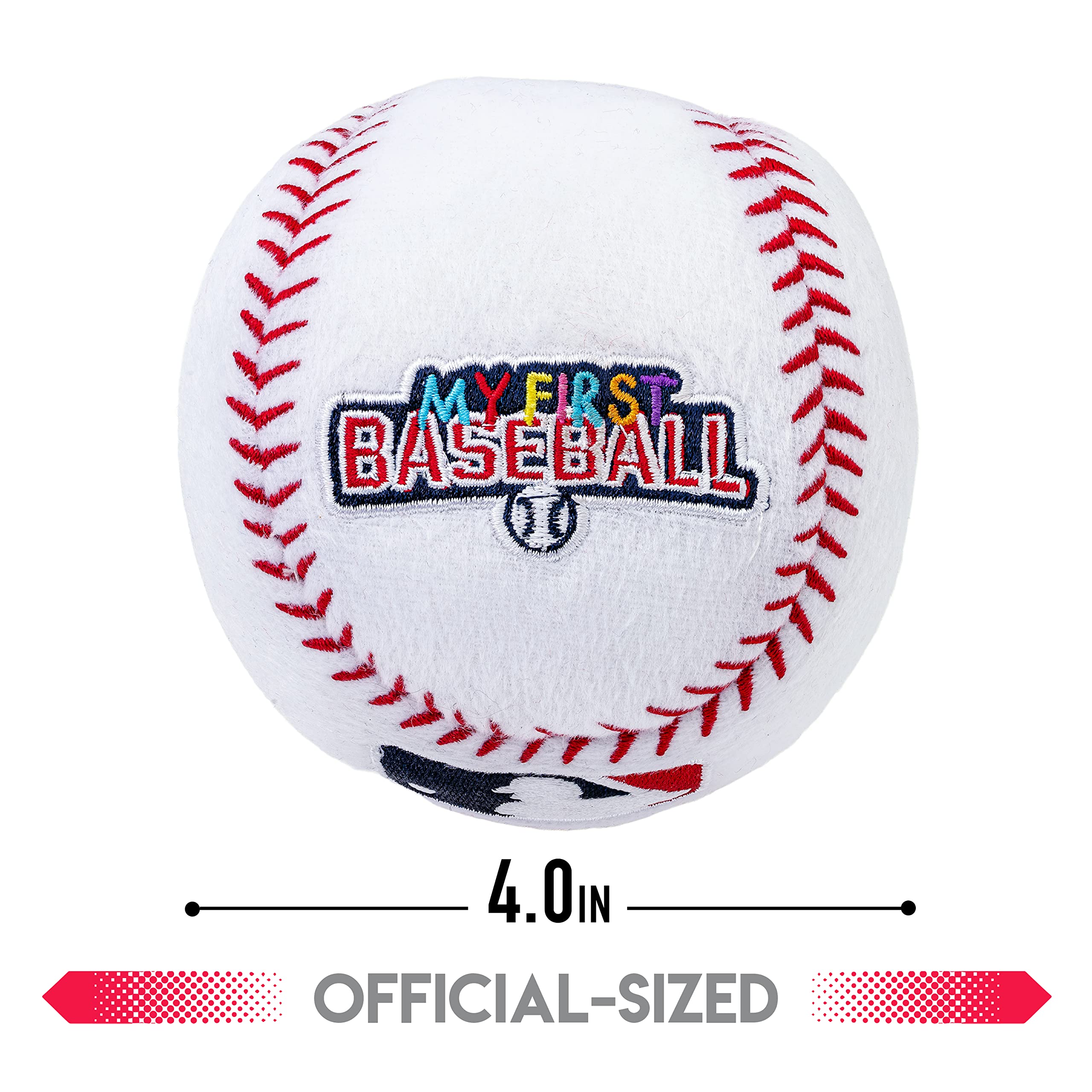 Franklin Sports MyFirst Soft Plush Baseball – 4-Inch Stuffed MLB Toy for Kids