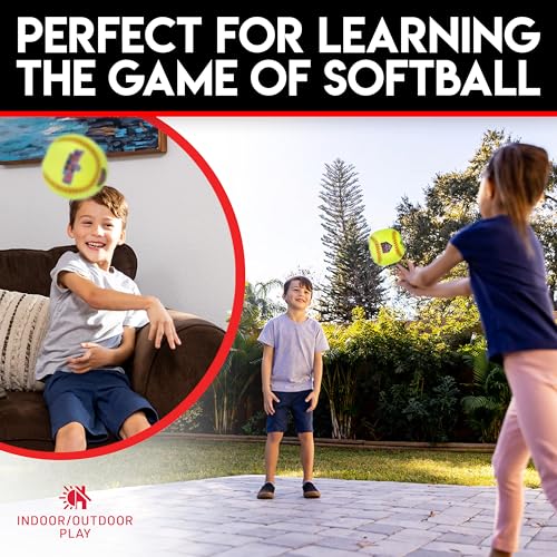Franklin Sports MyFirst Soft Plush Softball – 4-Inch Yellow Stuffed Toy for Kids, USASB Licensed