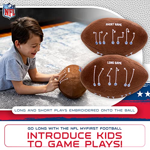 Franklin Sports NFL Plush Football – Soft 12-Inch Toy for Kids with Embroidered Play Routes