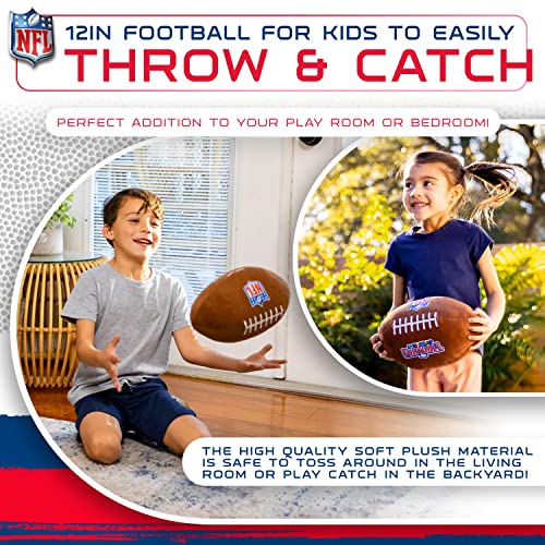 Franklin Sports NFL Plush Football – Soft 12-Inch Toy for Kids with Embroidered Play Routes