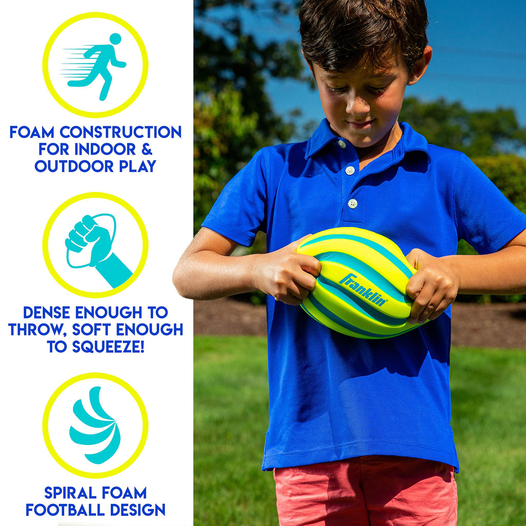Franklin Sports Probrite 9-Inch Soft Foam Football – Mini Youth Toy for Indoor/Outdoor Play