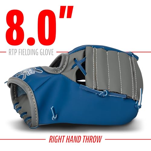 Franklin Sports Teeball Glove and Ball Set for Toddlers – 8" Right Hand Throw, Soft Foam
