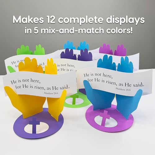 FreshCut Crafts Easter Devotional He is Risen Punch-Out Paper Bible Craft Kit – 12 Pack for Kids Ages 5+