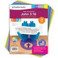 FreshCut Crafts John 3:16 3-D Paper Craft Kit – 12 Tabletop Displays for Kids Ages 5+