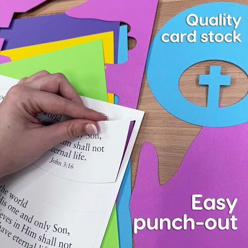 FreshCut Crafts John 3:16 3-D Paper Craft Kit – 12 Tabletop Displays for Kids Ages 5+