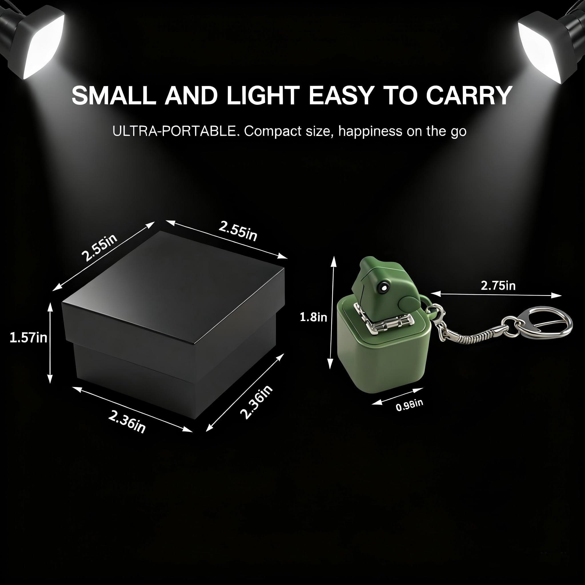 Frog Croaking Fidget Toy with LED Lights - Cute Keychain Stress Relief for Adults, ADHD & Autism