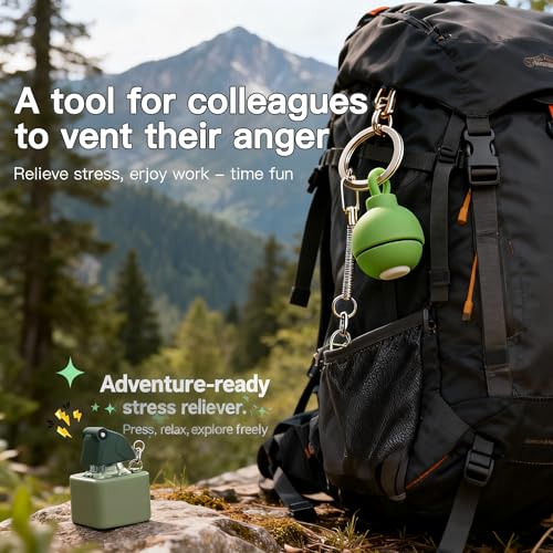 Frog Croaking Fidget Toy with LED Lights - Cute Keychain Stress Relief for Adults, ADHD & Autism