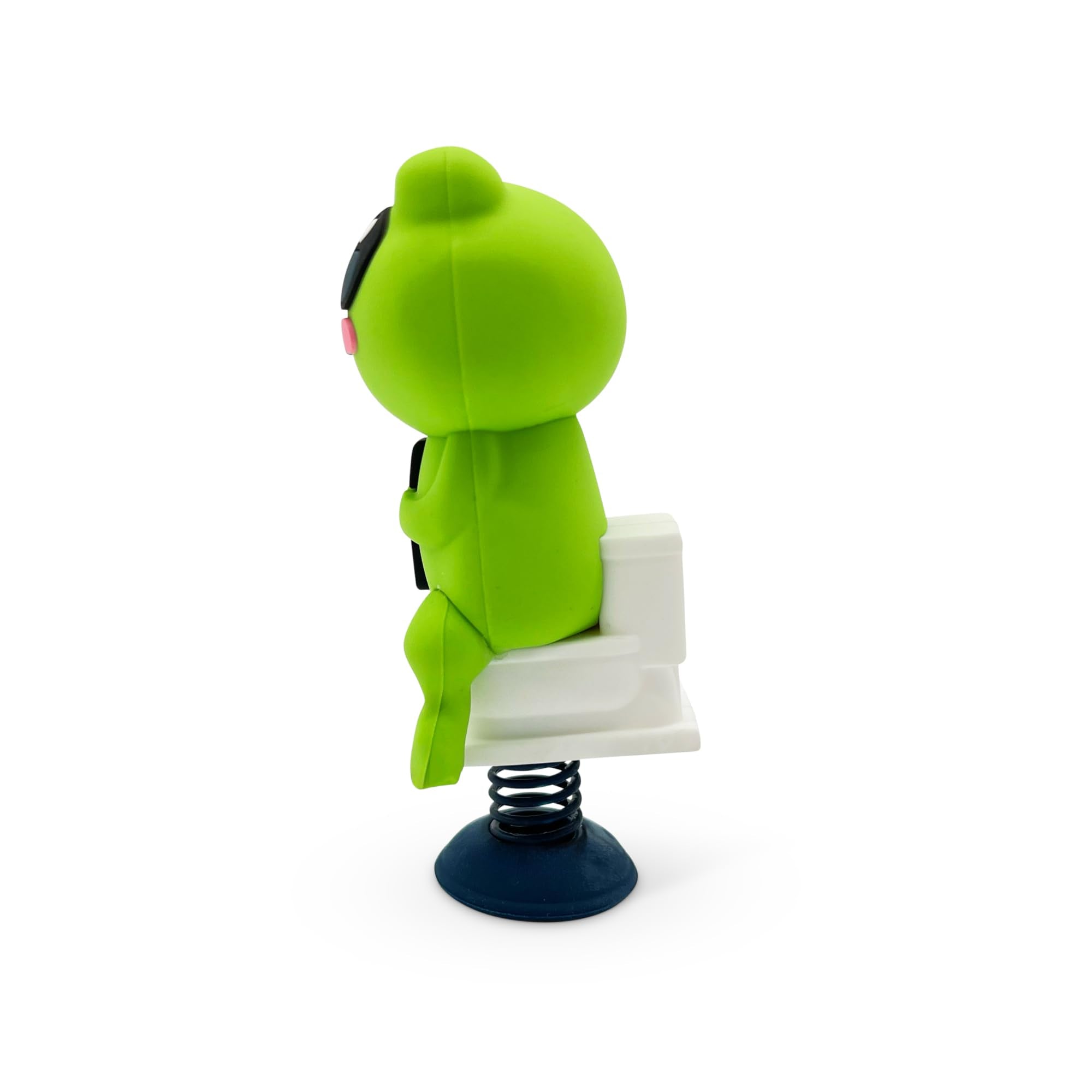 Frog on Toilet Dashboard Dancer – Bobblehead Frog Scrolling on Phone – Funny Car Dashboard Toy by GOOFBALLS