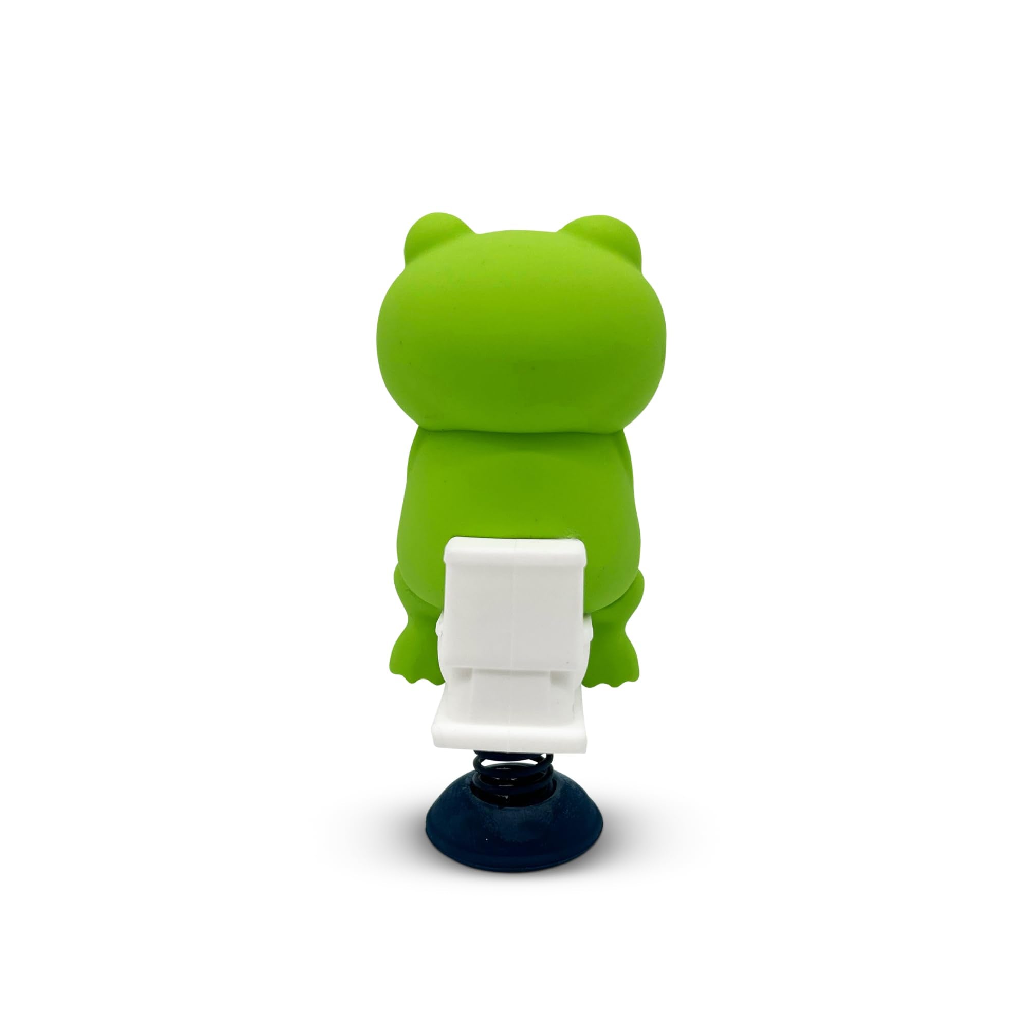 Frog on Toilet Dashboard Dancer – Bobblehead Frog Scrolling on Phone – Funny Car Dashboard Toy by GOOFBALLS