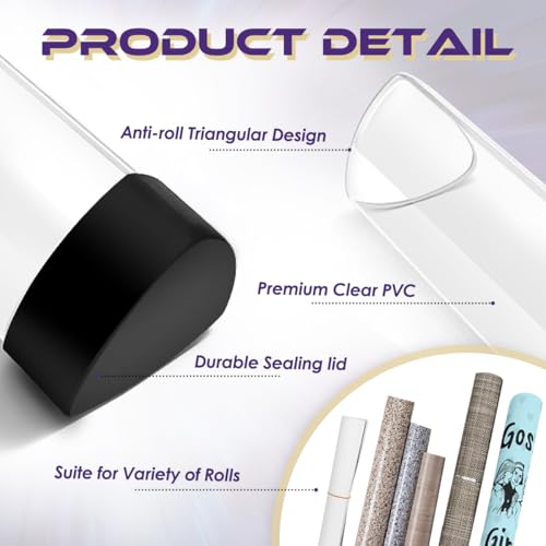 FROGIGO Prism-Shaped Playmat Tube - 2 Pack Non-Slip TCG Mat Storage Case with Black Cap