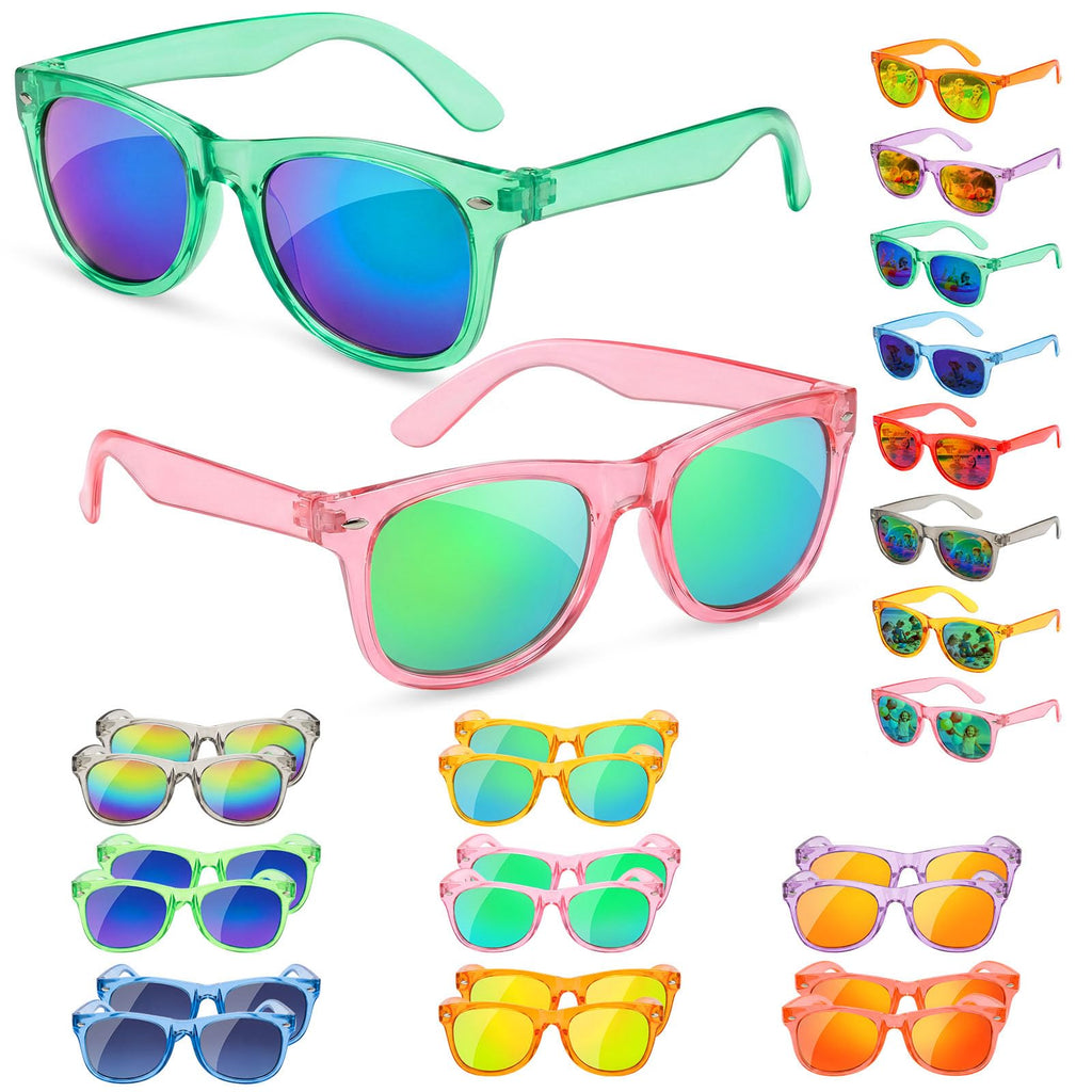 Froman Kids Sunglasses Bulk 16 Pack Neon UV 400 Protection Party Favors for Ages 3-8