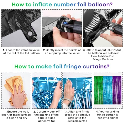Froova Video Game Birthday Decorations – 72-Piece Gaming Party Kit with Controller Balloons & Fringe Curtain
