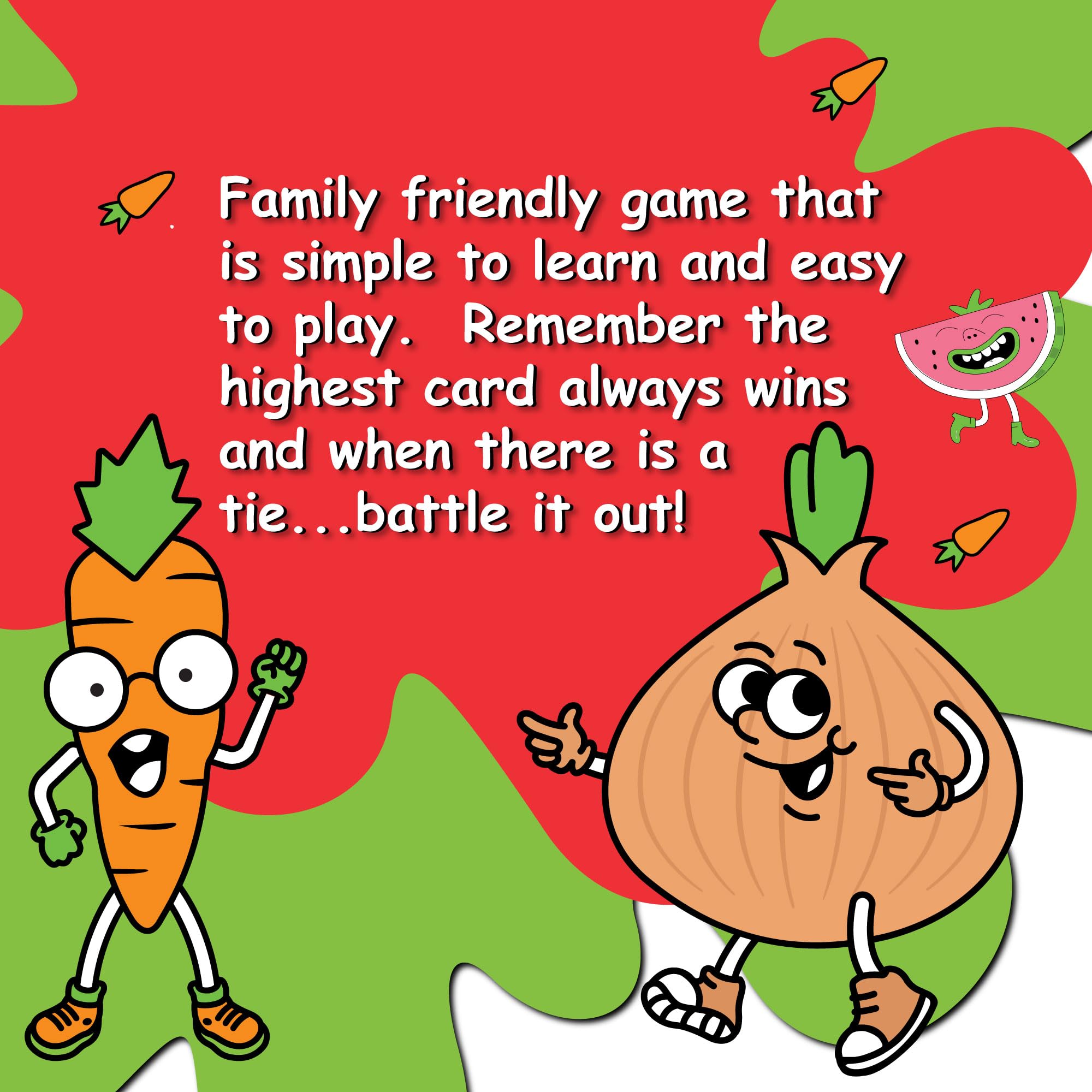 Fruit War Card Game – A Fast Twist on the Classic War Game for 2-4 Players, Ages 8+