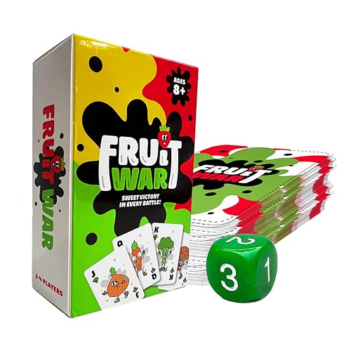 Fruit War Card Game – A Fast Twist on the Classic War Game for 2-4 Players, Ages 8+