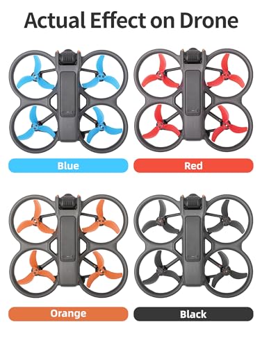 FSIDIWT Avata 2 Propellers Replacement – Low Noise Orange Blades with Screws and Screwdriver for DJI Avata 2 Drone (4-Pack)