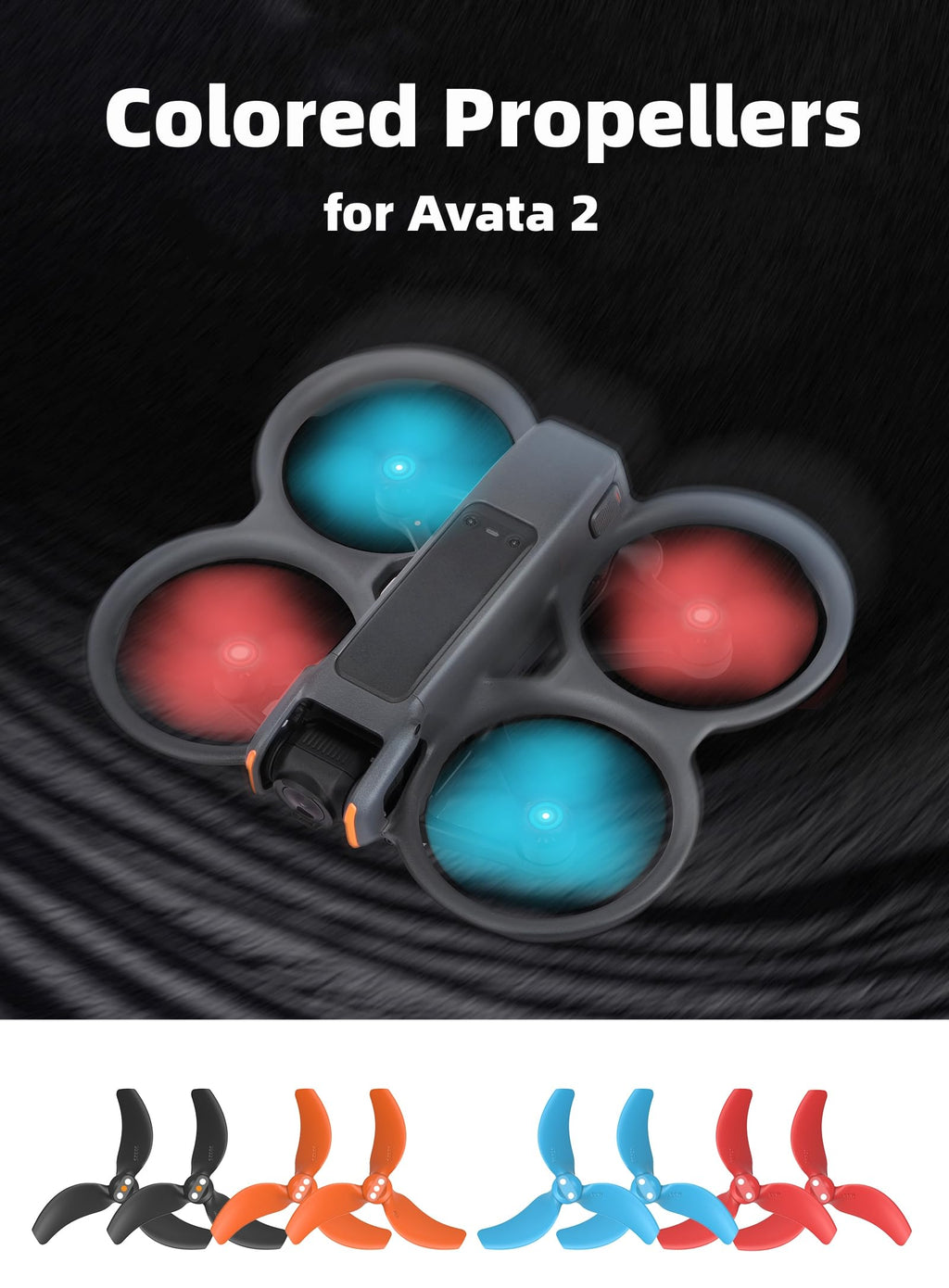 FSIDIWT Avata 2 Propellers Replacement – Low Noise Orange Blades with Screws and Screwdriver for DJI Avata 2 Drone (4-Pack)