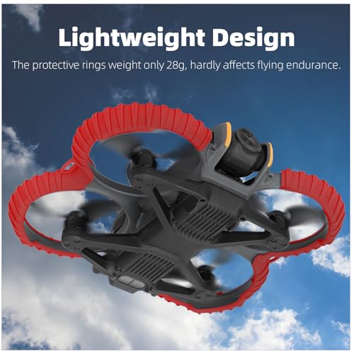 FSIDIWT Orange Silicone Propeller Guard Protector for DJI Avata 2 – Anti-Collision Bumper Ring