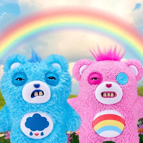 Fuggler Care Bears Grumpy Bear 9-Inch Plush – Funny Ugly Monster with Human Teeth by ZURU