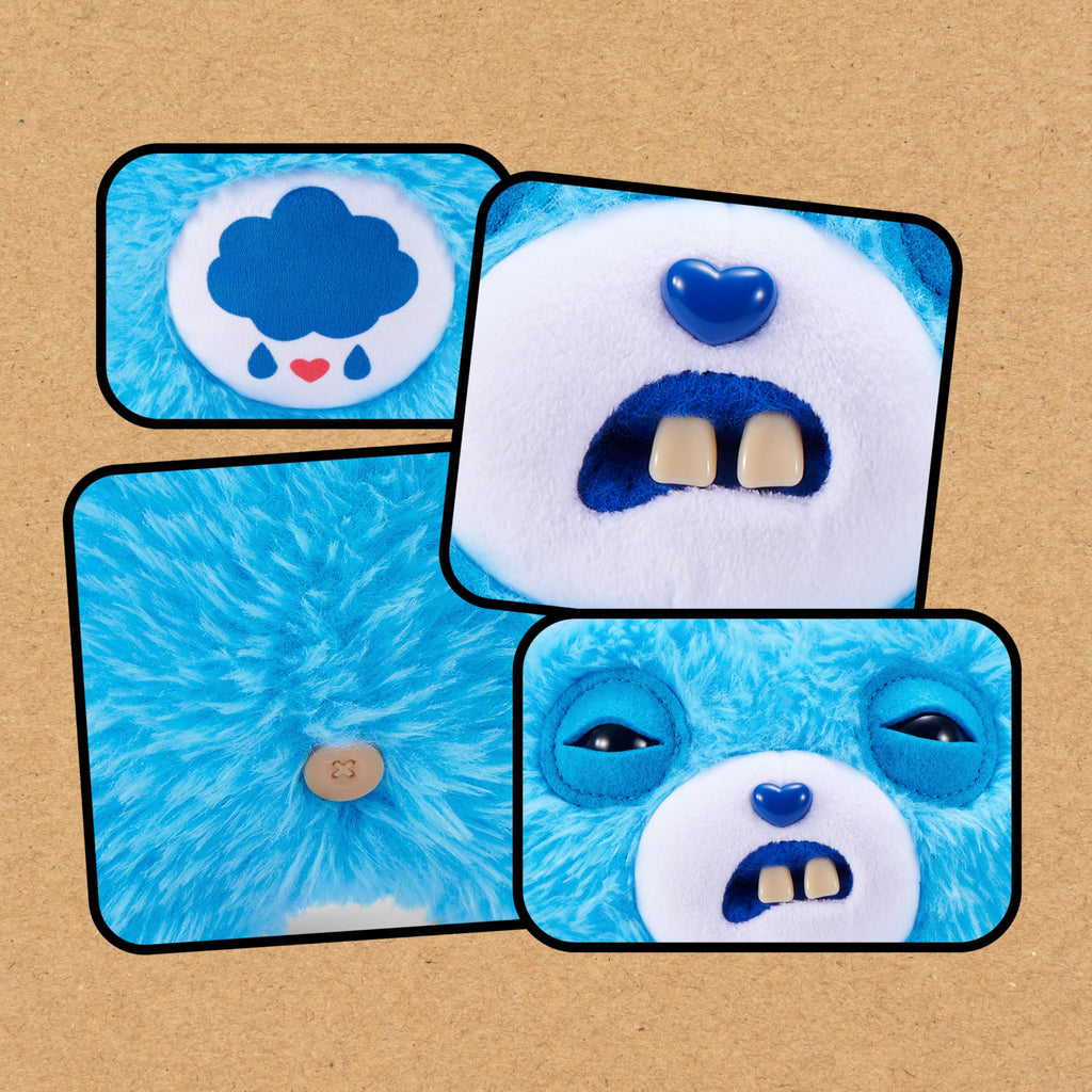 Fuggler Care Bears Grumpy Bear 9-Inch Plush – Funny Ugly Monster with Human Teeth by ZURU
