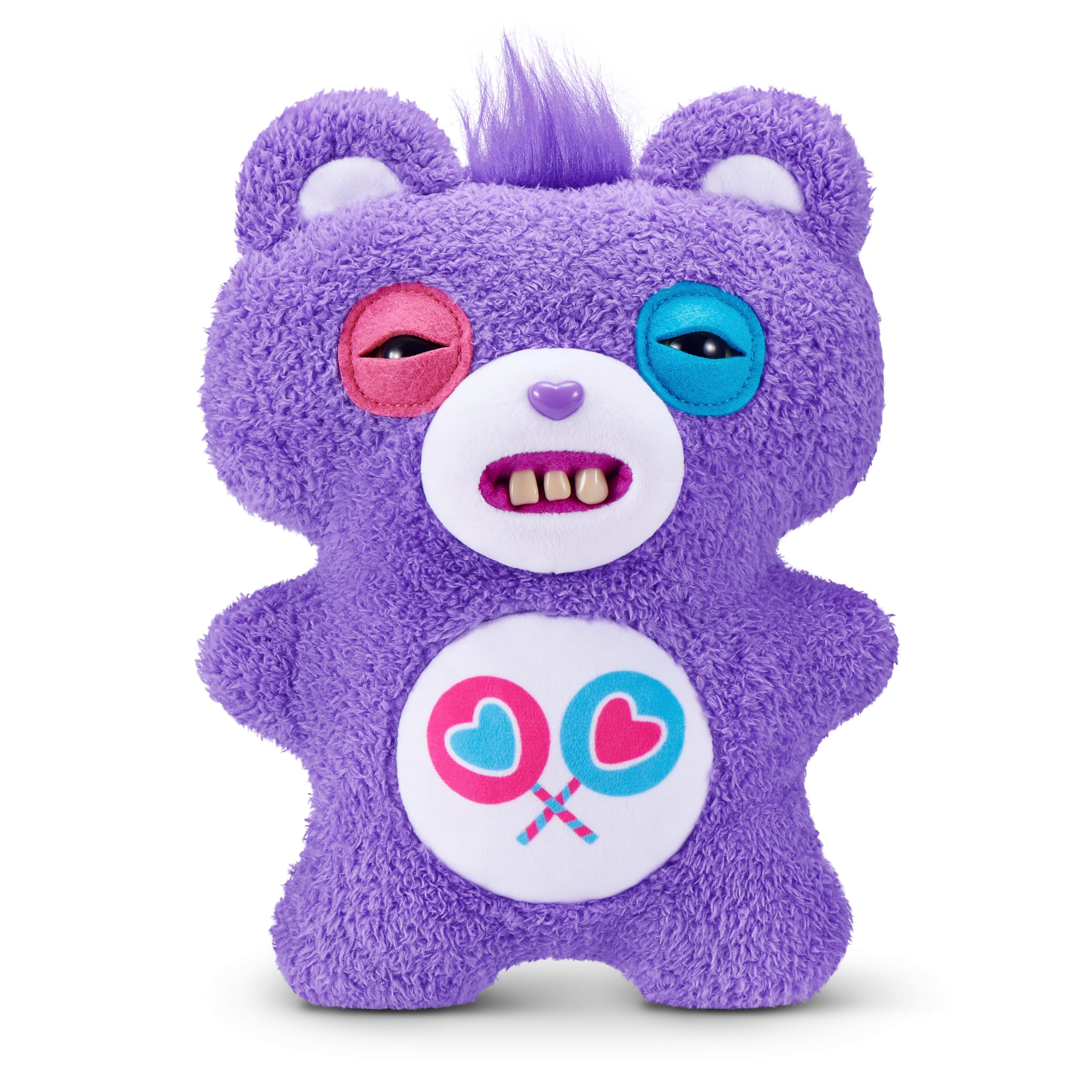 Fuggler Care Bears Share Bear 9-Inch Plush Toy – Soft, Ugly Crossover Collectible with Human-Like Teeth