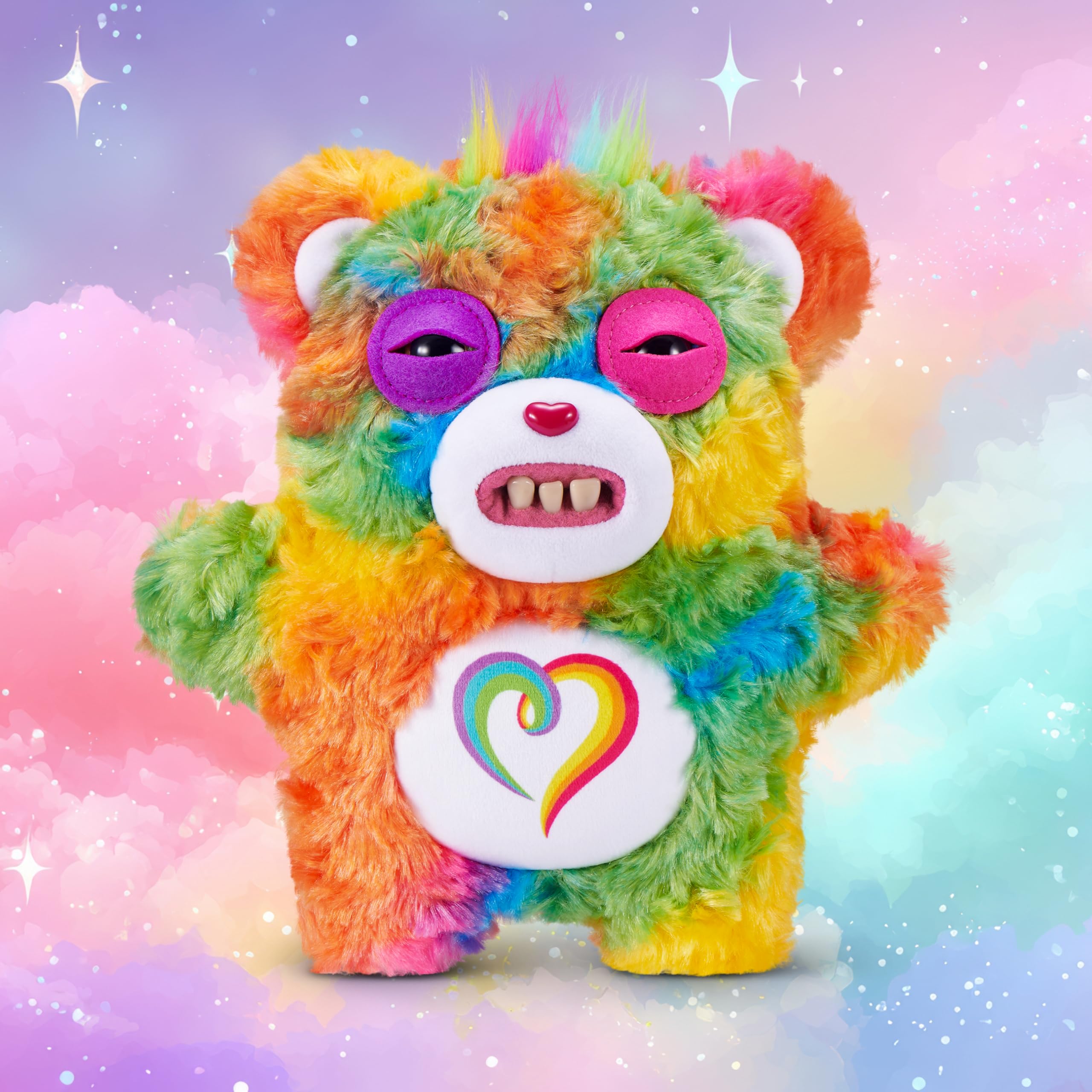 Fuggler Care Bears Togetherness Bear 9-Inch Plush – Funny Ugly Monster Stuffed Animal with Human-Like Teeth by ZURU
